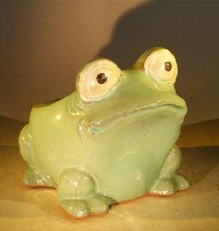 frog planter pots Light Blue Frog Planter 7.0" x 9.0" x 7.5"