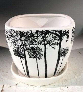 Tree Silhouette Bonsai Pot