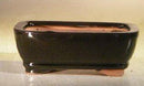 Black Ceramic Bonsai Pot - Rectangle 5.0" x 3.5" x 2.0"