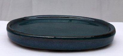 Blue Ceramic Humidity / Drip Tray - Oval 6.5" x 5.0" x .5"OD 6.0" x 4.0" x .25"ID