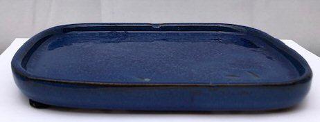 Blue Ceramic Humidity / Drip Tray - Rectangle 8.0" x 6.0" x .5"OD 7.5" x 5.5" x .25" ID