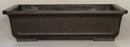 Brown Mica Bonsai Pot - Rectangle 12.5" x 9.0" x 4.0" OD 11.0" x 7.5" x 3.5" ID