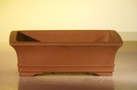 Brown Unglazed Ceramic Bonsai Pot