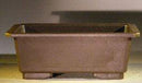 Dark Brown Bonsai Training Pot - Rectangle Heavy Duty Plastic - Taller Profile 9.5" x 6.5" x 3.5"