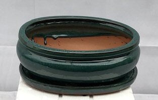 Green Ceramic Bonsai Pot