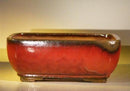 Parisian Red Ceramic Bonsai Pot - Rectangle Professional Series 12.0" x 9.5" x 4.75"