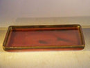 Parisian Red Ceramic Humidity/Drip Bonsai Tray - Rectangle 7.5" x 5.5" x 1.0" OD 7.5" x 5.5" x .5" ID