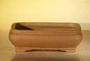 Tan Unglazed Ceramic Bonsai Pot - Rectangle 10" x 7.825" x 3.125"