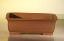 Tan Unglazed Ceramic Bonsai Pot - Rectangle 10" x 7.875" x 3.125"