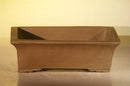 Tan Unglazed Ceramic Bonsai Pot - Rectangle 6.5" x 4.5" x 2.125"