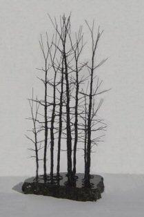 Wire Bonsai Tree Sculpture - Forest Scene